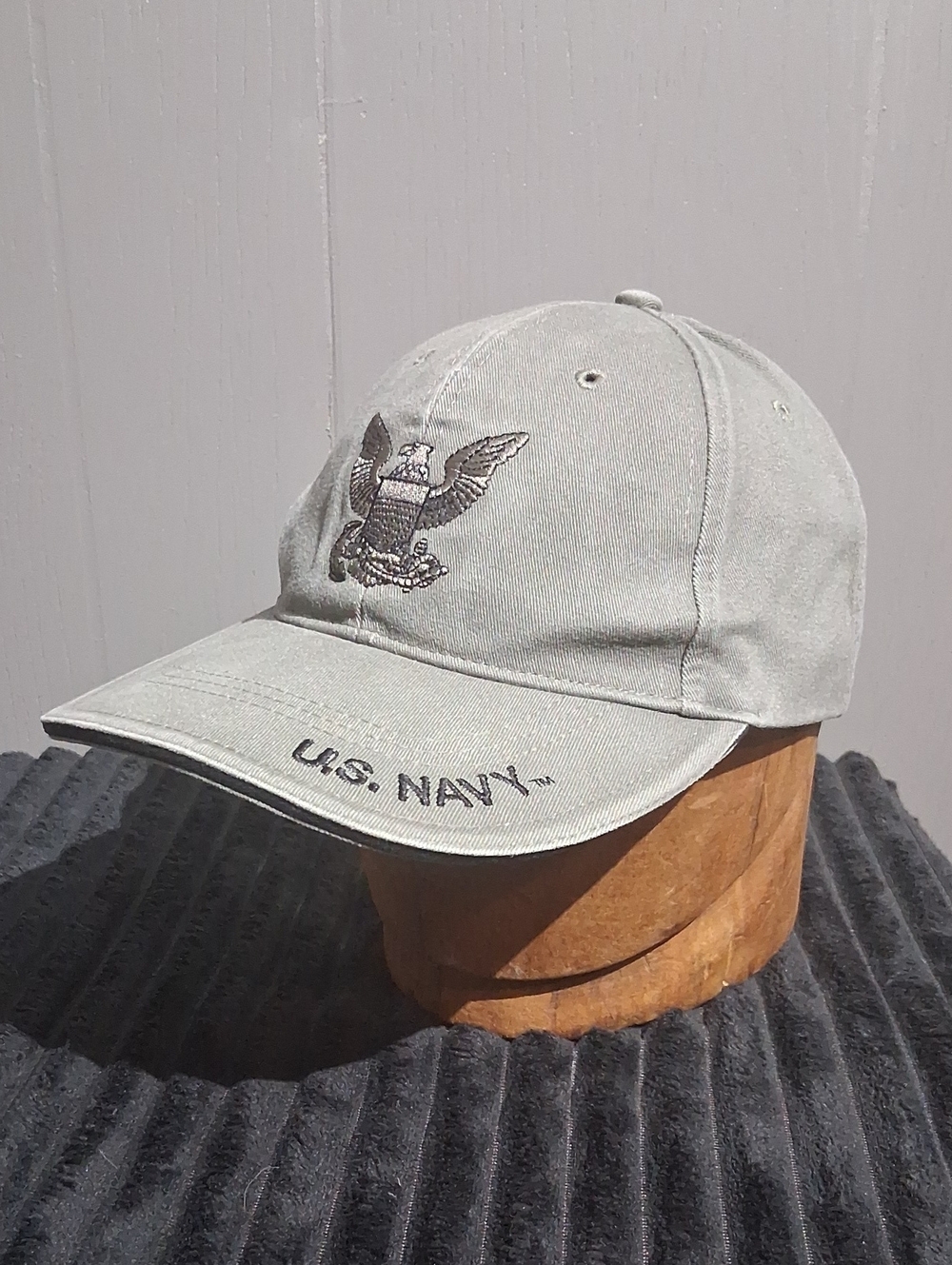 U.S. Navy Gray Embroidered Eagle Baseball Cap
